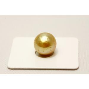 パール　ルース　南洋真珠　白蝶珠　金色　10mm フラット　２pcs 南洋白蝶真珠パールルース 両穴 12mm ナチュラルゴールドカラー : 真珠