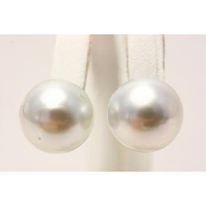 南洋白蝶真珠パールピアス 13mm シルバーカラ...の商品画像