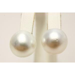 南洋白蝶真珠パールピアス 13mm ホワイトカラ...の商品画像