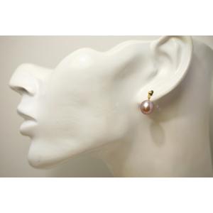 淡水真珠パールブラピアス 9mm パープルカラ...の詳細画像3