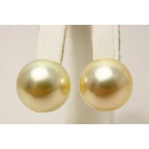 南洋白蝶真珠パールピアス 13mm ナチュラルゴ...の商品画像
