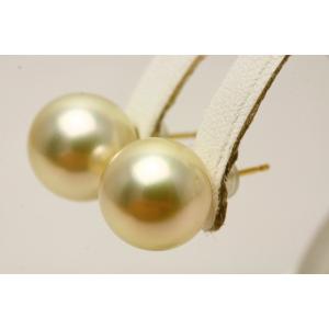 南洋白蝶真珠パールピアス 13mm ナチュラル...の詳細画像1