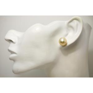 南洋白蝶真珠パールピアス 13mm ナチュラル...の詳細画像3