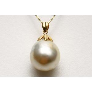 ペンダントトップ 約5.7g K18YG マベパール約15.4ミリ ルビー