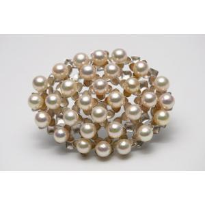 アコヤパールホワイトピンクカラーSILVERブローチ　(p751) アコヤパールホワイトピンクカラーSILVERブローチ (p751)