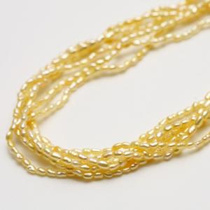 アコヤ真珠パール6連ネックレス ケシ 1.0-2.0mm ナチュラルゴールド 