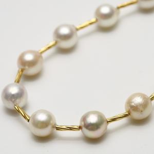 アコヤ真珠パールネックレス パイプステーション ホワイトカラー 8.0  