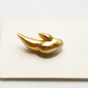 南洋白蝶真珠パールペアルース ケシ ナチュラルゴールドカラー 楽天