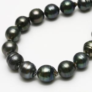 アコヤ/南洋白蝶/タヒチ黒蝶真珠パールロングネックレス マルチカラー  