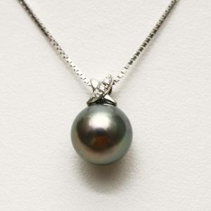 アコヤ/南洋白蝶/タヒチ黒蝶真珠パールロングネックレス マルチカラー  