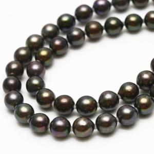 南洋白蝶/タヒチ黒蝶真珠パールブレスレット ケシ 5-4mm マルチカラー 