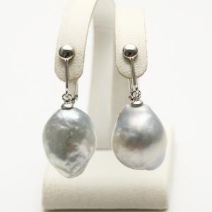 淡水真珠パールピアス 13mm パープルカラー K18製 : 真珠倶楽部 - 通販