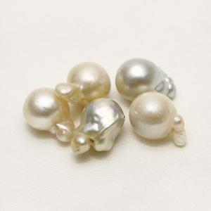 マベ真珠パールピアス 16×12mm ホワイトカラー K14WG製 : 真珠倶楽部 