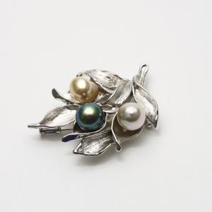 タヒチ黒蝶真珠パールブレスレット ケシ 3-8mm マルチカラー : 真珠 
