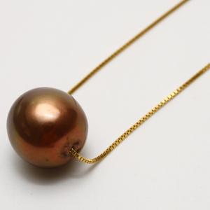 南洋白蝶真珠パールペンダントトップ 16×15mm ホワイトカラー K14WG製
