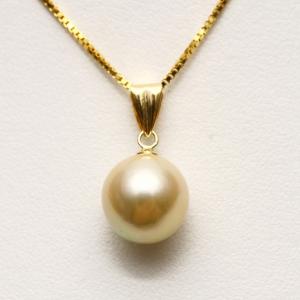 南洋白蝶真珠パールペアルース ケシ 14×8mm ナチュラルゴールドカラー