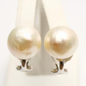 南洋白蝶真珠パールイヤリング 13mm ナチュラルゴールドカラー 