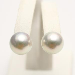 南洋白蝶真珠パールピアス 13mm ホワイトカラー K14WG製 普段使い 