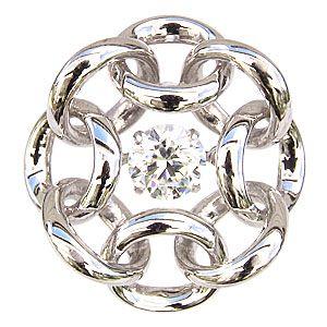 ブローチ ダンシングストーン タイニーピン 一粒 ダイヤモンド