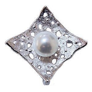 ブローチ パールブローチ 真珠ブローチ 真珠 パール 南洋白蝶真珠 12mm