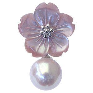 ブローチ あこや本真珠 ピンブローチ ラペルピン パール 8-8.5mm k18