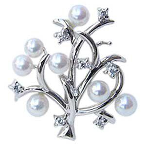 TASAKI（タサキ） 田崎真珠 マベパール ブローチ ダイヤモンド K18WG