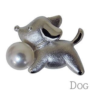 ゴルフ ピンブローチ 真珠 パール k18 ゴールド 4mm あこや本真珠 18金