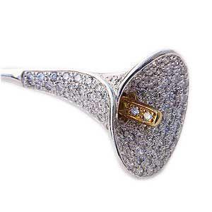 クラウン 王冠 ダイヤモンド ブローチ ラペルピン タイニーピン ピン