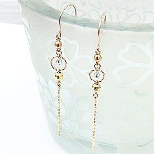 ピアス チェーンピアス プラチナ pt900 pt850 スタッドピアス ロング