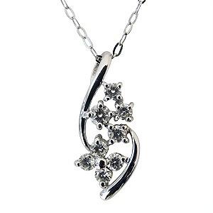 ペンダントネックレス ダイヤモンド ネックレス 0.25ct k18 ホワイト 