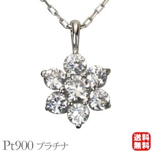 ダイヤモンド ネックレス ダイヤネックレス ダイヤ フラワー 花 k10