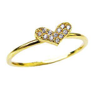 K18金ダイヤモンド　ハートモチーフリング 楽天市場】K18PG ハート ダイヤモンド リング【0.7ctUP】【送料