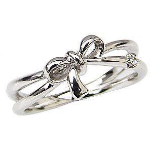 ダイヤモンドリング クロスリング ピンキーリング プラチナ pt900