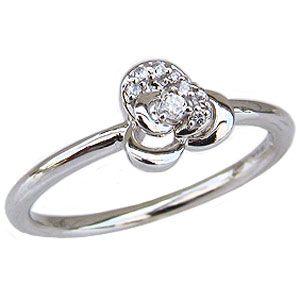 ハートリング ダイヤモンドリング ピンキーリング プラチナ 指輪