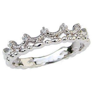 ブルーダイヤモンドリング ピンキーリング ダイヤモンドリング 0.03ct