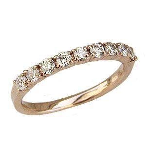 ピンキーリング ダイヤモンドリング ハーフエタニティリング 指輪