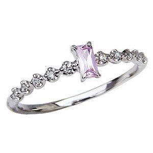 ピンクトルマリンリング エタニティリング ピンキーリング ハーフ