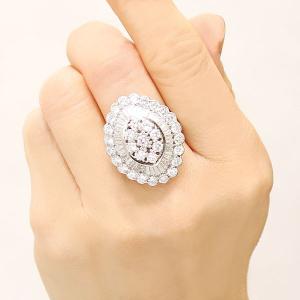 リング 1点限定 フラワー サークル ダイヤモ...の詳細画像2