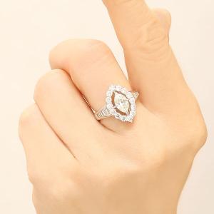 ダイヤモンドリング 1点限定 マーキスカット ...の詳細画像2