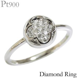 ダイヤモンド リング k18 ホワイトゴールド 0.17ct 指輪 フラワー
