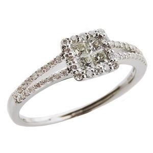 ダイヤモンドリング ダイヤリング ダイヤモンド指輪 ダイヤモンド 0.40ct台 プリンセスカット ...