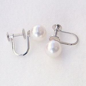 真珠 イヤリング プラチナpt900 あこや本真珠 パール 7‐7.5mm