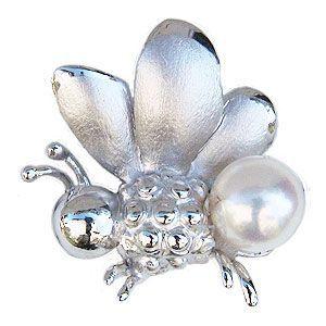 ブローチ メンズ ハチ パールブローチ 蜂 ピンブローチ ピンズ ハニー