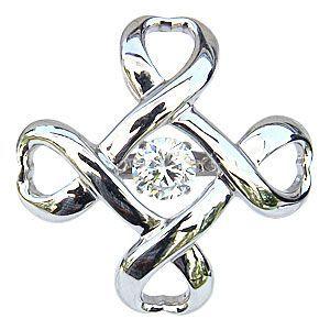 ブローチ ダンシングストーン 一粒 ダイヤモンド 0.50ct タイニーピン 