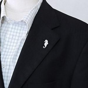 メンズ タツノオトシゴ ダイヤモンド サファイ...の詳細画像1