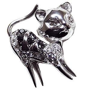 ブローチ 猫 ねこ メンズ 男性用 ネコ ピンズ CAT ラペルピン