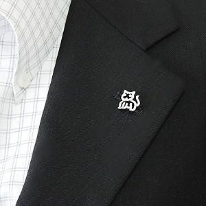 ブローチ 猫 ねこ メンズ ダイヤモンドブロー...の詳細画像3