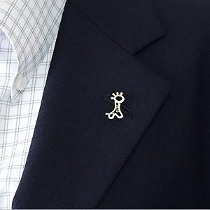ブローチ メンズ ダイヤモンドブローチ キリン...の詳細画像3