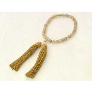 男性用 針水晶の数珠 念珠 ルチルクォーツ 数珠 針水晶 10mm 片手用 男性用 念珠ケース付