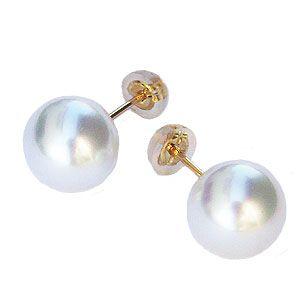 パール ピアス 18金 18k 普段使い 2連フック ぶら下がり ゆれる 揺れる